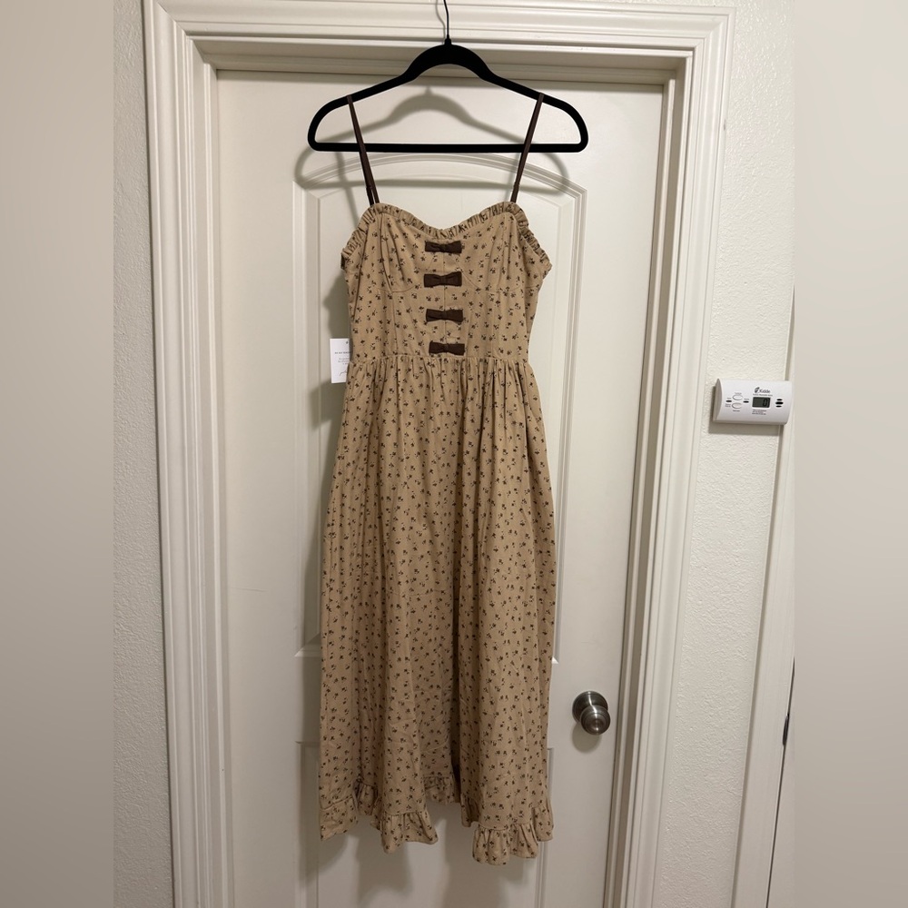 Petal & Pup Floral Tan Dress
